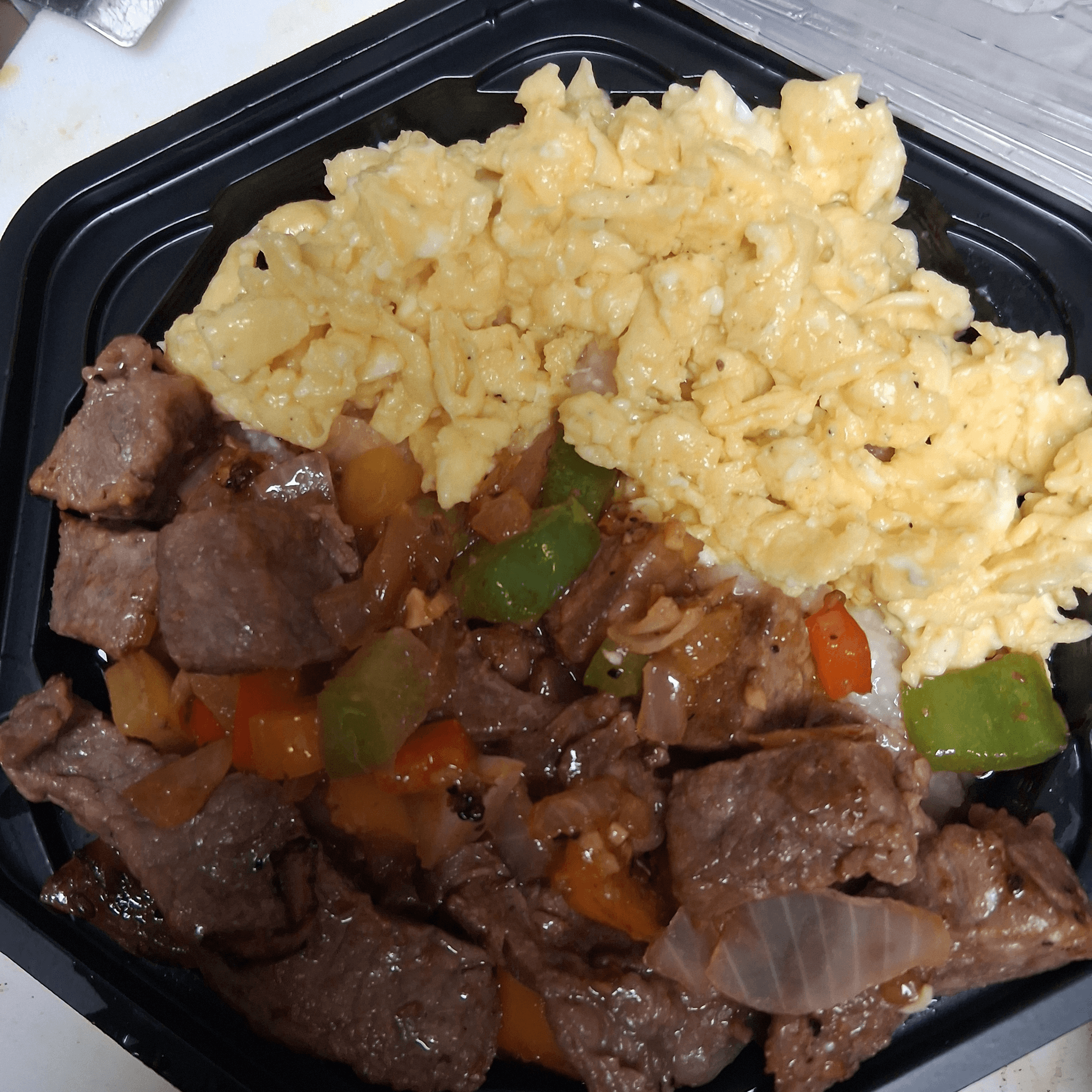 Steak Tips & Grits.